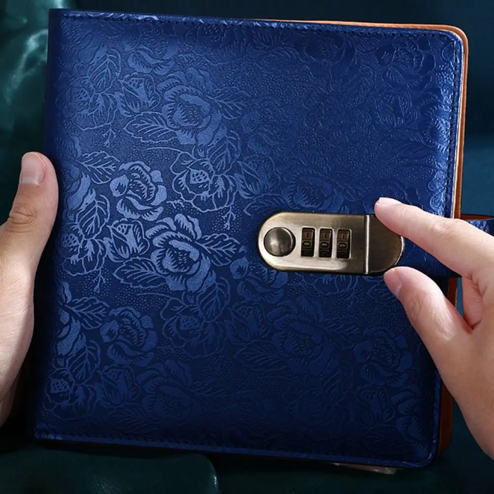 Emboss Flower Envelop Savings Challenges Book PU Leather Savings Handbook Budget Binder with Lock Wallet Storage 50Sheets