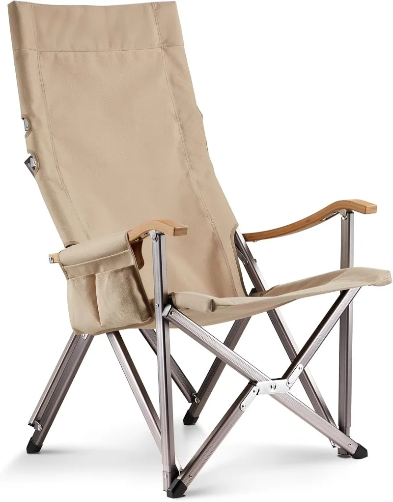 

High Back Camping Chairs for Adults, Heavy Duty Folding Chair for Outside, Portable Outdoor Chairs with Storage Bag, Hold