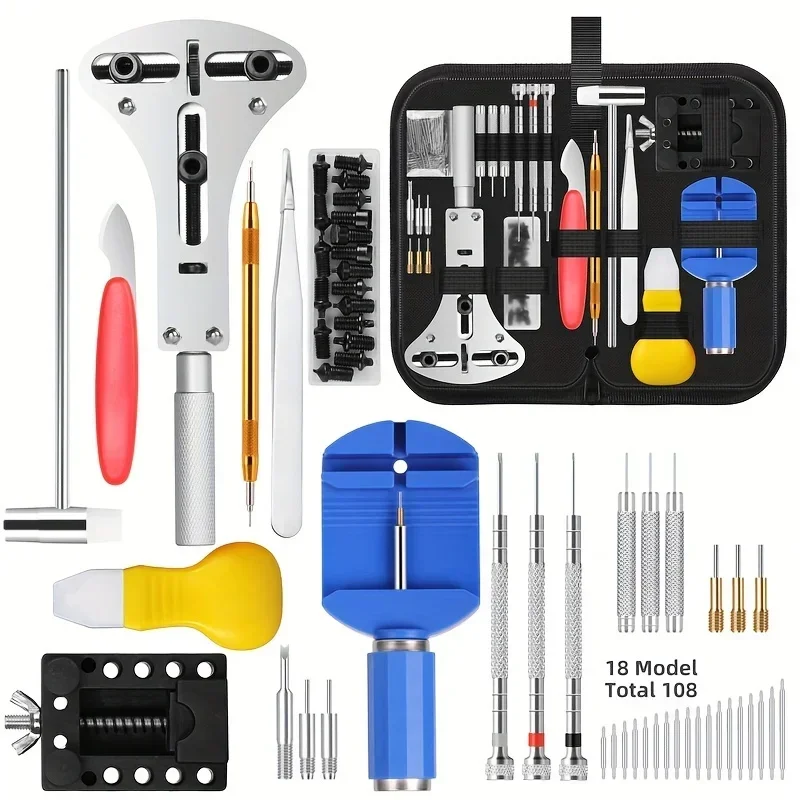 147pcs/set Watchmaker Watch Repair Tools Kit, Case Remover Opener Bar Convenience Brand Clock Tool correa smart watch Accessorie