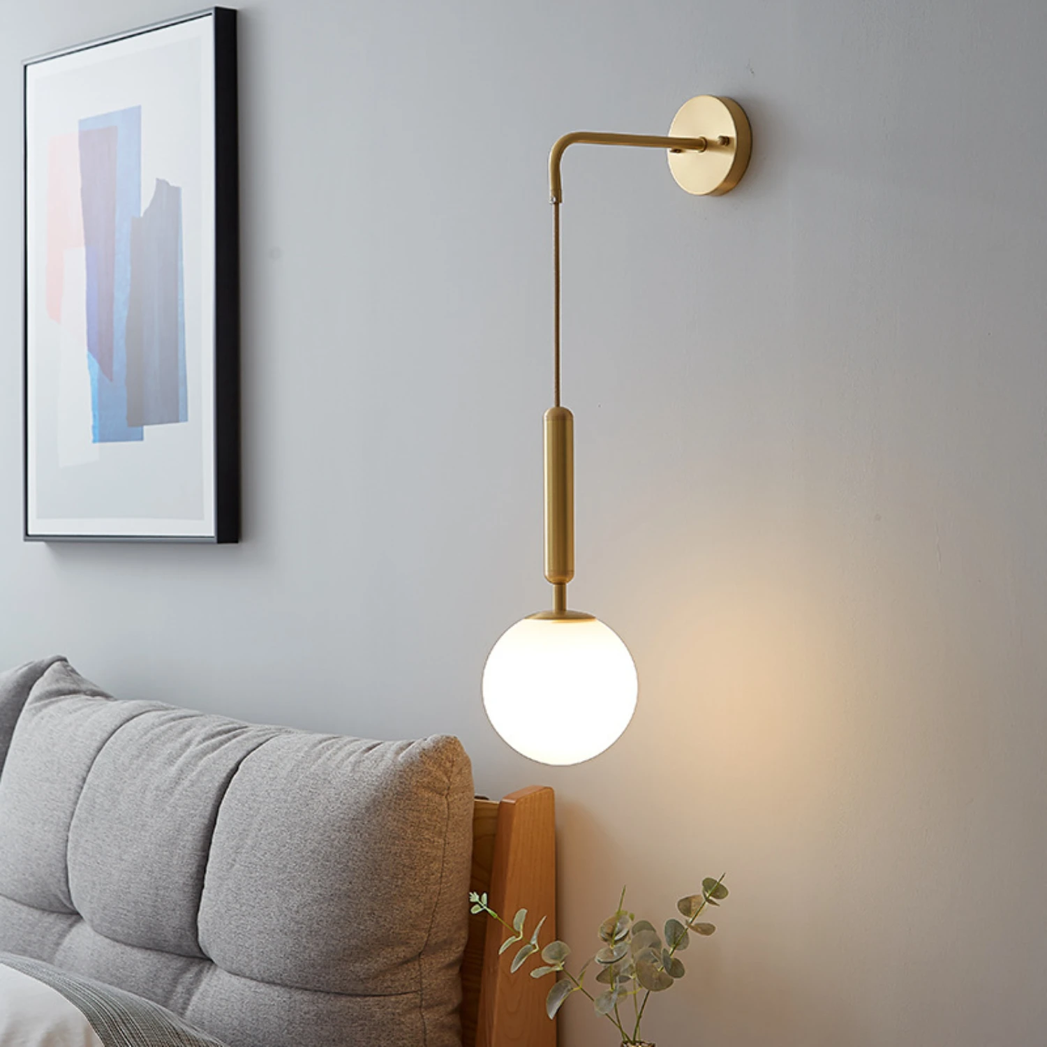 New Luxurious Modern Nordic Creative Glass LED Wall Lamp - Stylish and Unique Light Fixture for Living Room Bedroom Bedside - El