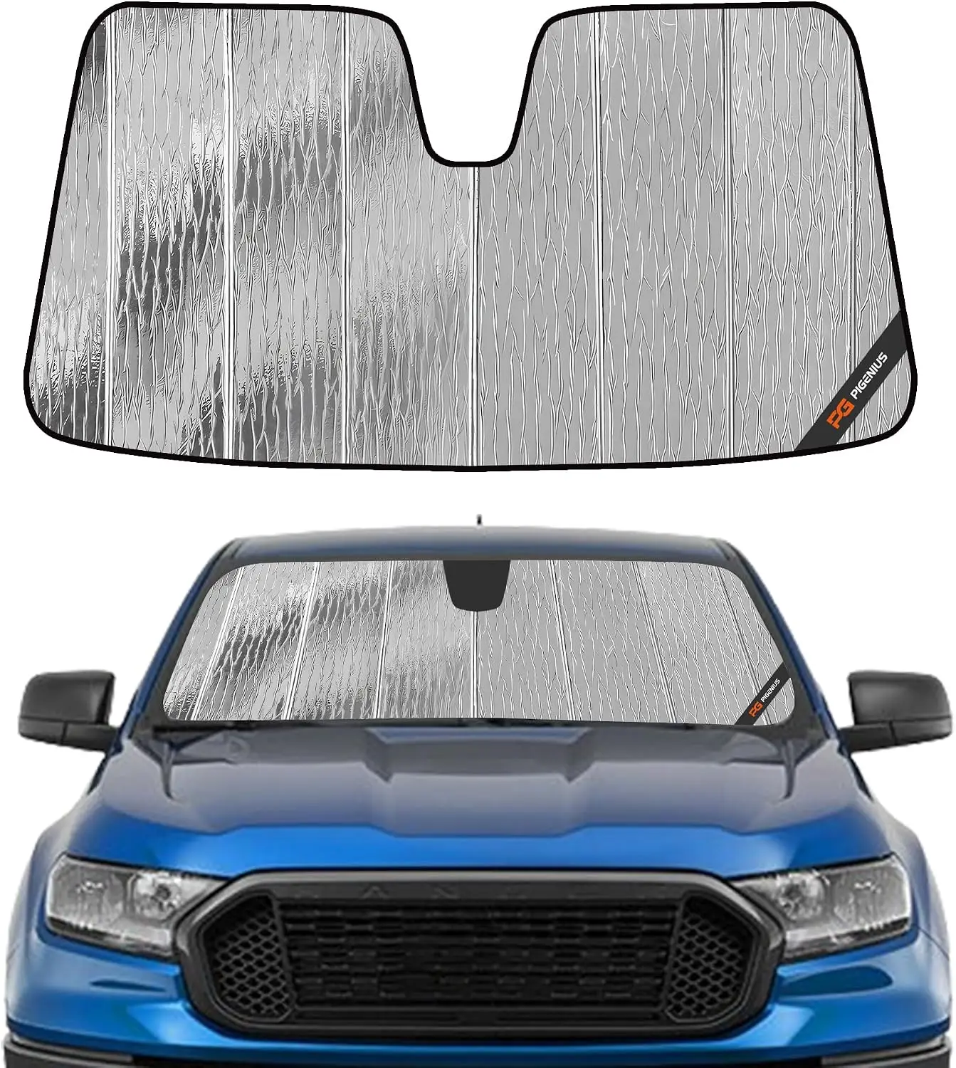 

Custom Fit Windshield Sun Shade for Ford Ranger 2019-2023, Blocks UV Rays & Heat