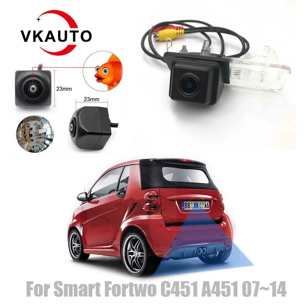 

Камера заднего вида VKAUTO «рыбий глаз» для Smart fortwo C451 A451 2007 2008 2009 2010 2011 2012 2013 2014 CCD HD, камера заднего вида