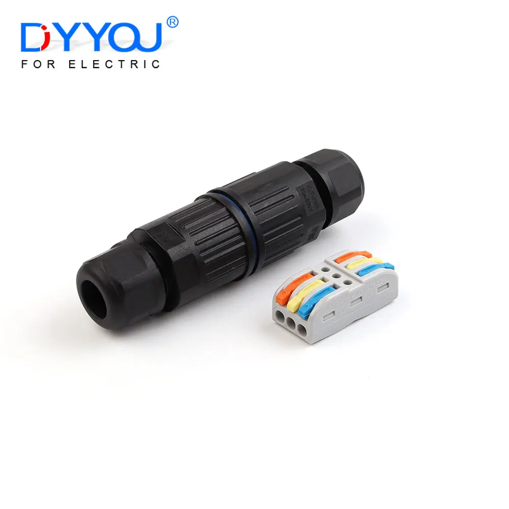 IP68 Waterproof Electrical Cable Connector, Outdoor 3 Way Junction Box, Waterproof Wire Connectors with Replaceable Lever Wire