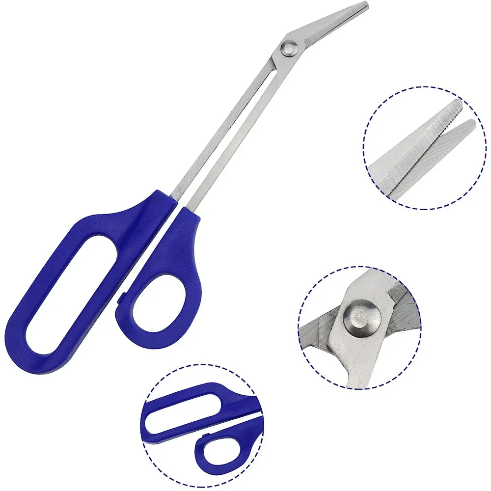 20 cm (7,87 '') Tagliaunghie grandi Punta curva Fasciatura Forbici per garza con manico lungo Strumento per pedicure manicure in acciaio inossidabile