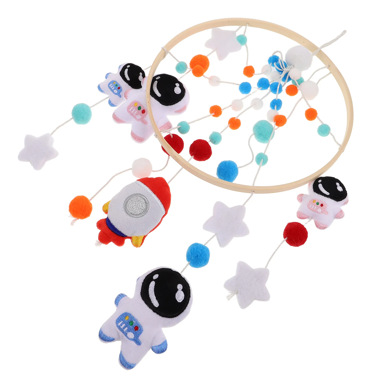 

Infant Crib Mobile Astronaut Rocket Theme Handmade Felt Hanging Nursery Decor For Toddler Cot Bed Accessories Space