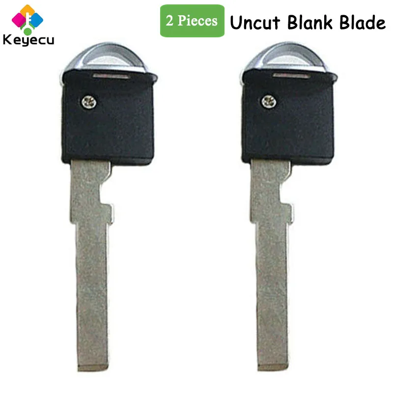 

KEYECU 2 Pieces Uncut Smart Prox Insert Emergency Key Blank Blade for Nissan GTR 2009 2010 11 12 13 14 15 16 2017 2018 2019 2020