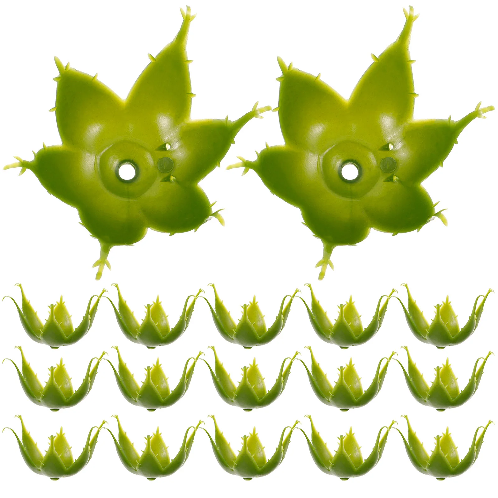 100 قطعة من حبارك الزهور الاصطناعية البلاستيكية الخضراء المزيفة وعاء الكاليكس الوردي DIY بها بنفسك مواد صياغة سيقان الزهور #3