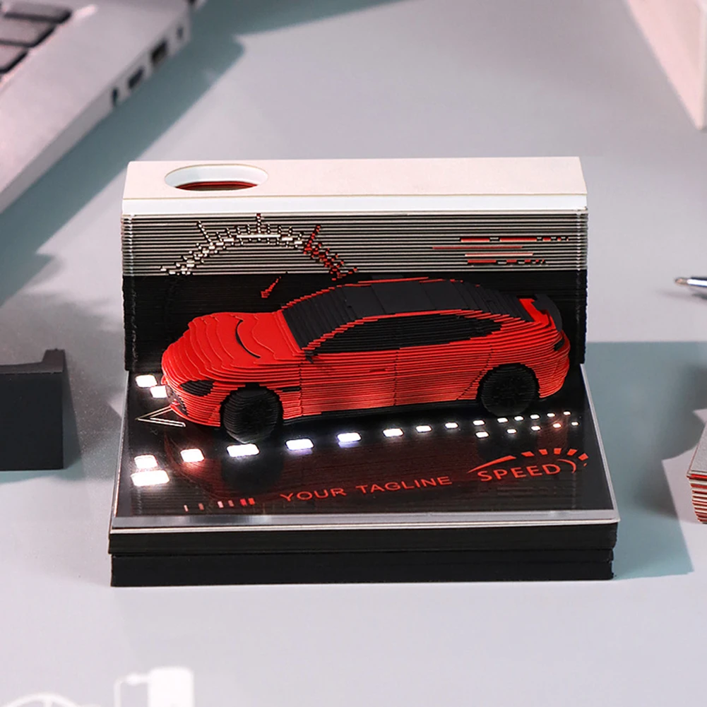 3D Art Calendar Memo Pad 2026 Tear Off Paper Carving Stickys DIY Note Pad For School Home/Office