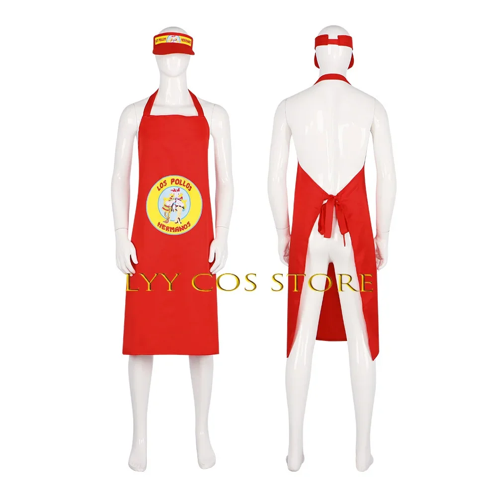 Los Chicken Brothers Cosplay Apron Universal Men Women Apron Hat Set Daily Party Funny Chook Costume Role play for Woman