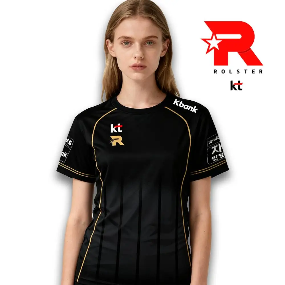 KT Rolster LCK Team New Jerseys 2025 World Championship Club Training Uniforms Men's And Women's Customizable Sports T-shirts