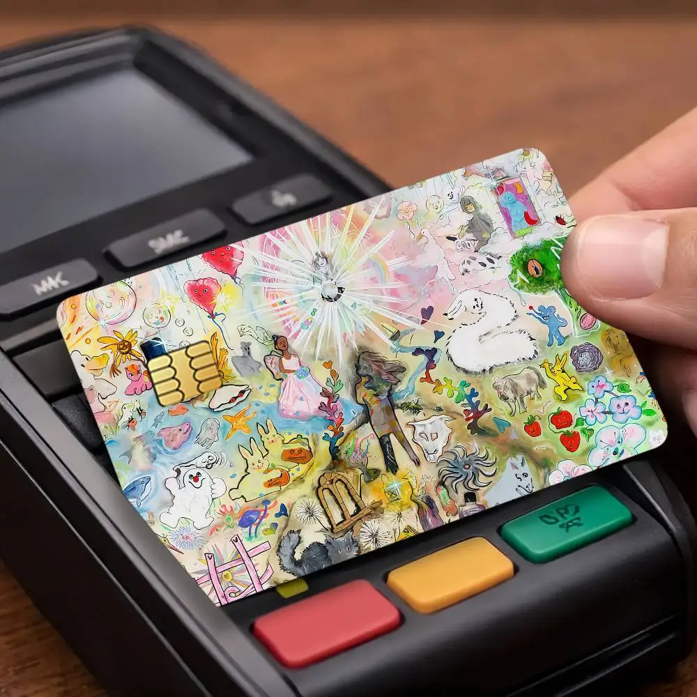 Singer Bladee Credit Card Stickers Skin For Bank Debit Decorative Protection Scratch-resistant Gift 4PCS