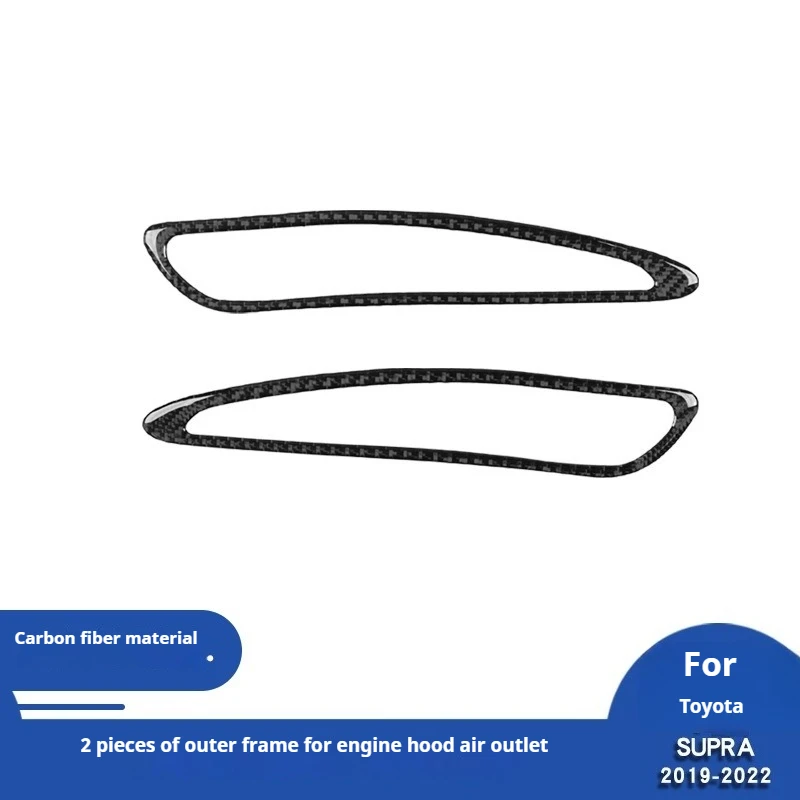 

For 19-22 Toyota Supra A90 Carbon Fiber Hood Air Outlet Outer Frame Decorative Sticker Modification
