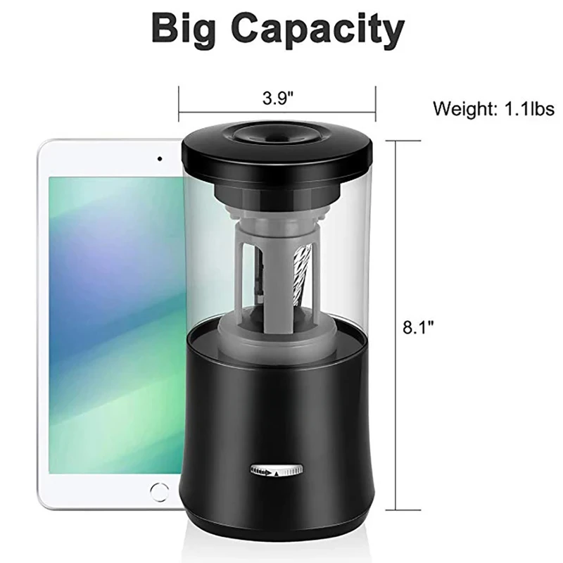 Papelería Sacapuntas eléctrico automático Usb Material escolar resistente Mecánico