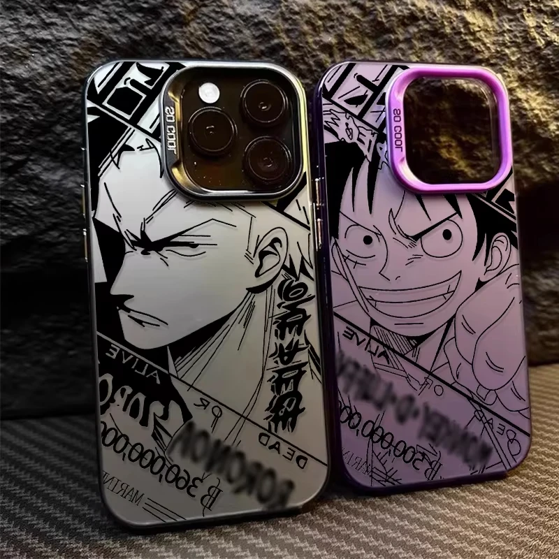 أنيمي O-One قطعة ماتي جراب هاتف صلب آيفون 17 برو 16 15 14 13 12 11 برو ماكس 16 زائد 16E 17 الهواء للصدمات الغطاء الخلفي