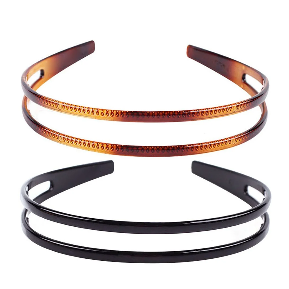 

6pcs Anti-Slip Headband for Women Double Row Hair Hoop Fashion Decorative Band Non-Slip Hair Accessories Party Wedding Girls