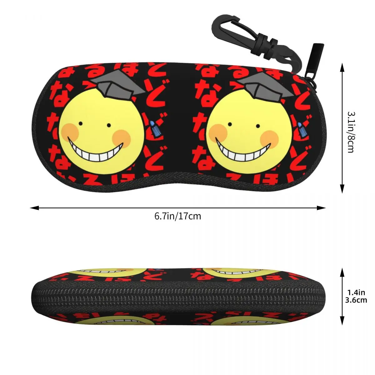 Assassination Classroom Octopus Koro Sensei Shell Glasses Case Protective Sunglasses Box Women Men Soft Eyeglasses Bag Pouch