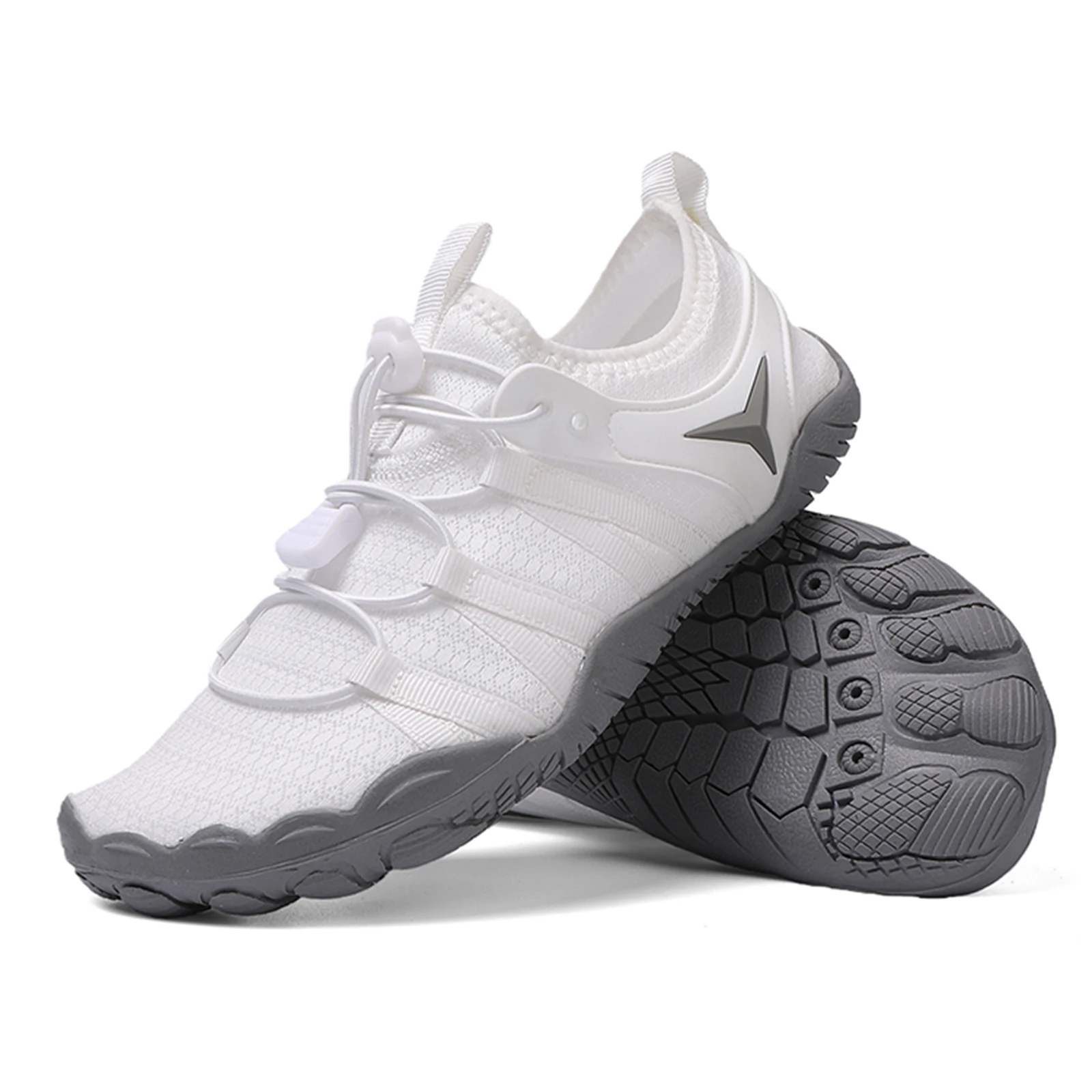  White Outdoor Water Sports Shoes Non-slip Barefoot Sneakers for Swimming, Kayaking, Boating, Beach Walking