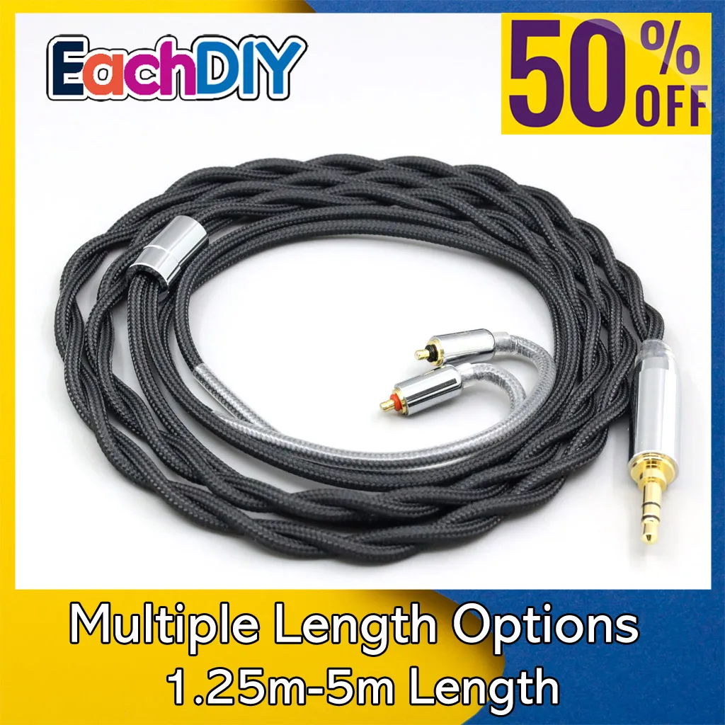 

Nylon 99% Pure Silver Palladium Graphene Gold Shield Cable For UE Live UE6 Pro Lighting SUPERBAX IPX LN008292