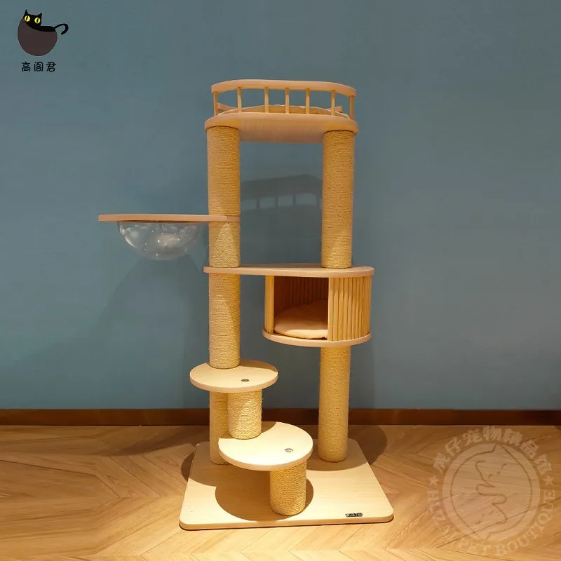 Cat climbing frame, cat litter, cat tree, cat jumping platform, cat villa, sisal scratch column, space capsule