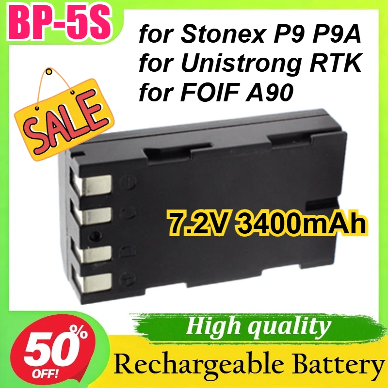 

Литий-ионный аккумулятор BP-5S 7.2V 3400mAh для Stonex P9 P9A, Unistrong RTK, FOIF A90 (контроллер данных)