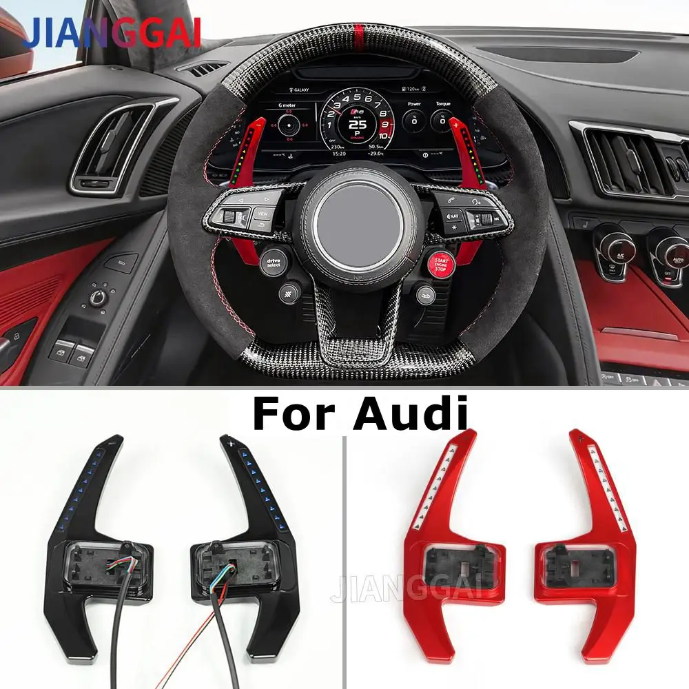 Car Steering Wheel Smart LED Paddle Shifter For Audi A3 A4 A5 A6 A7 A8 S3 S4 S5 RS3 RS4-RS6 SQ5 TT R8 Extension Paddle Shifter