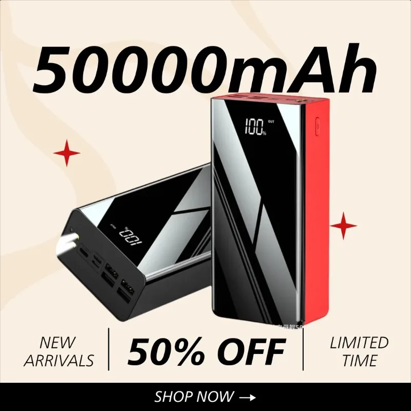 Fast Charging Super Large Capacity 50000mAh Power Bank with Long Battery Life