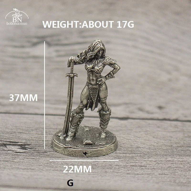 1PCS War Chess Table Game Ornaments Decorations Crafts Copper Undead Skeleton Soldiers Dolls Army Legion Model Toy Figurine