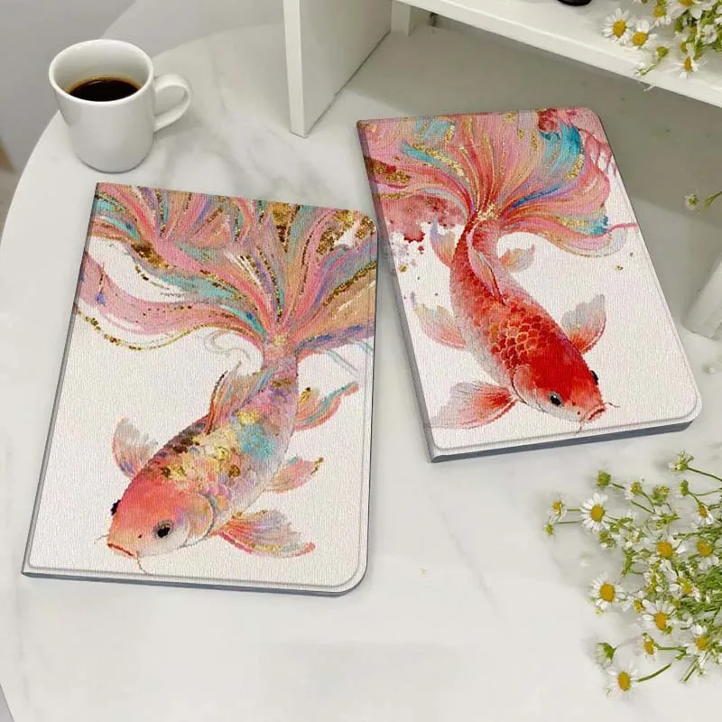

Red Koi Sparkling Tail Gift For Xiaoxin Lenovo Tab Pad K11 K10 M10 P11 3rd Plus Pro Legion Y700 Y900 Gen4 2 Tablet Case