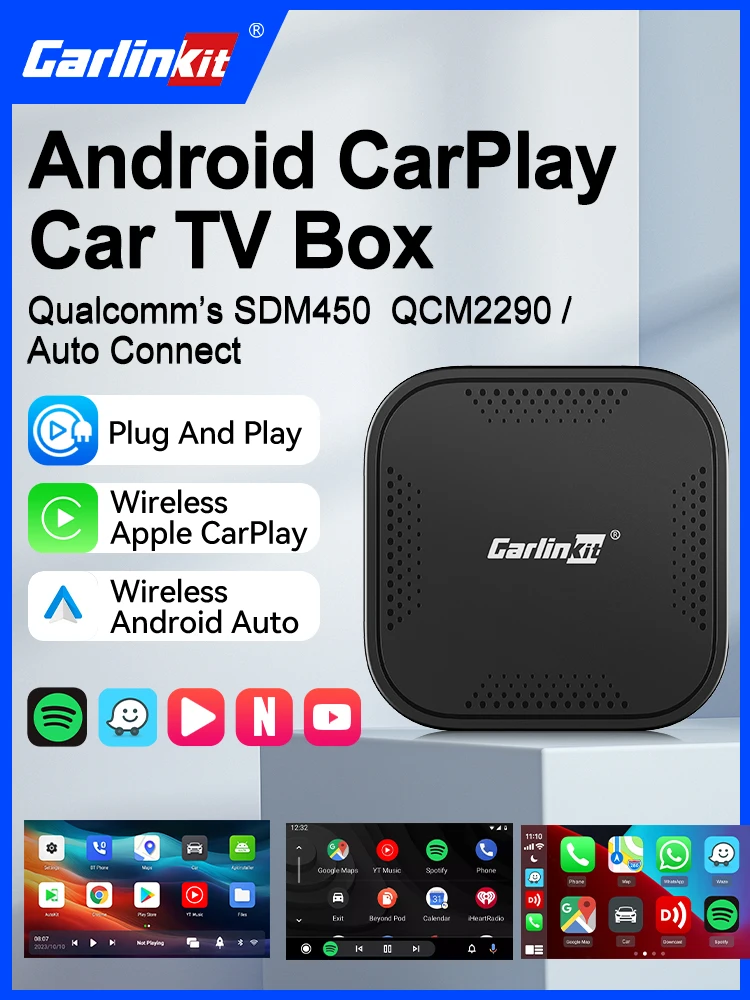 CarlinKit 3-in-1 Basic Pro Android TV Box CarPlay Ai Box - afbeelding 2