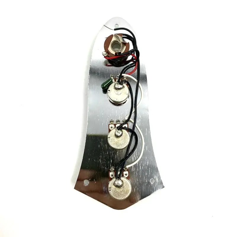 MADE IN Korea Jazz Bass Control Panel Chrome Color 1V2T +Input Jack Electric BASS Wire