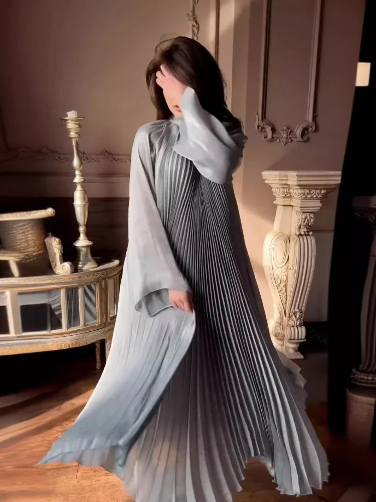 Eid Ramadan Dubai Women Dresses Pleated Belted Abaya Party Long Dress Morocco Kaftan Vestidos Saudi Arabic Robe Jalabiya 2026