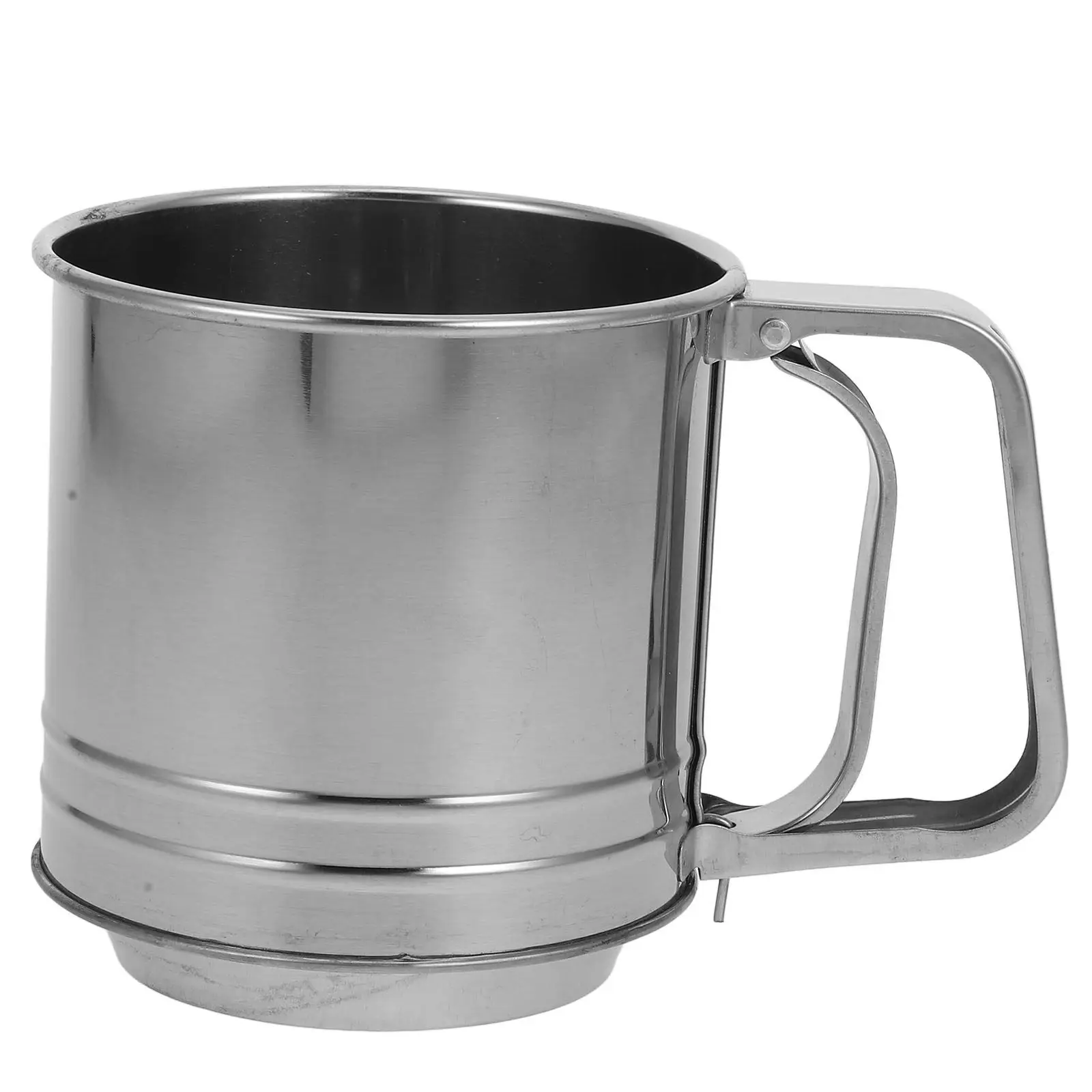 

Сито для выпечки из нержавеющей стали, 2,5 чашки, с мелкой сеткой, ручное, для муки, кондитерских изделий, хлеба, сахарной пудры