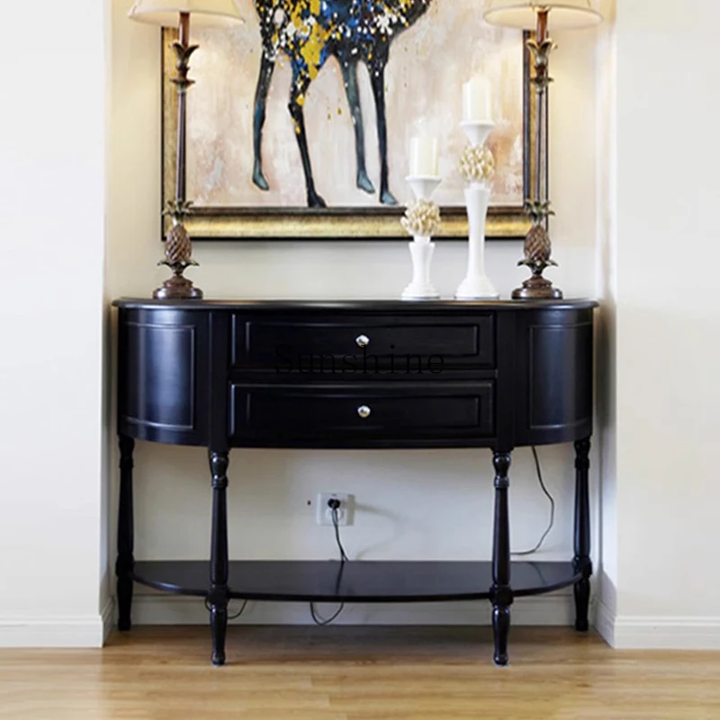 

Italian light luxury entrance cabinet Modern simple entrance hall entrance table