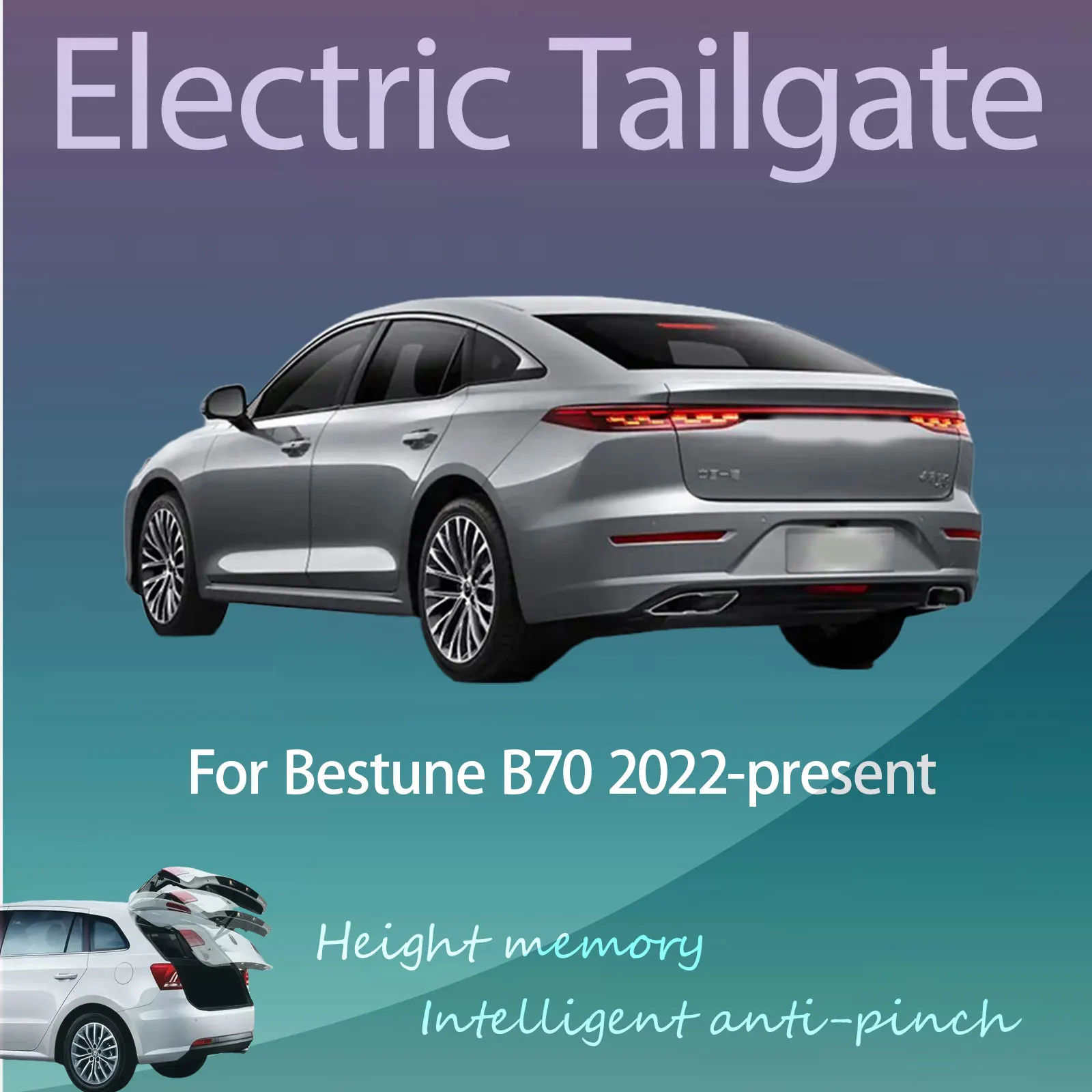 

For FAW Besturn B70 D357 2020-present Electric Tailgate with Sensor Trunk Anti-pinch Memory Height Intelligent Operation