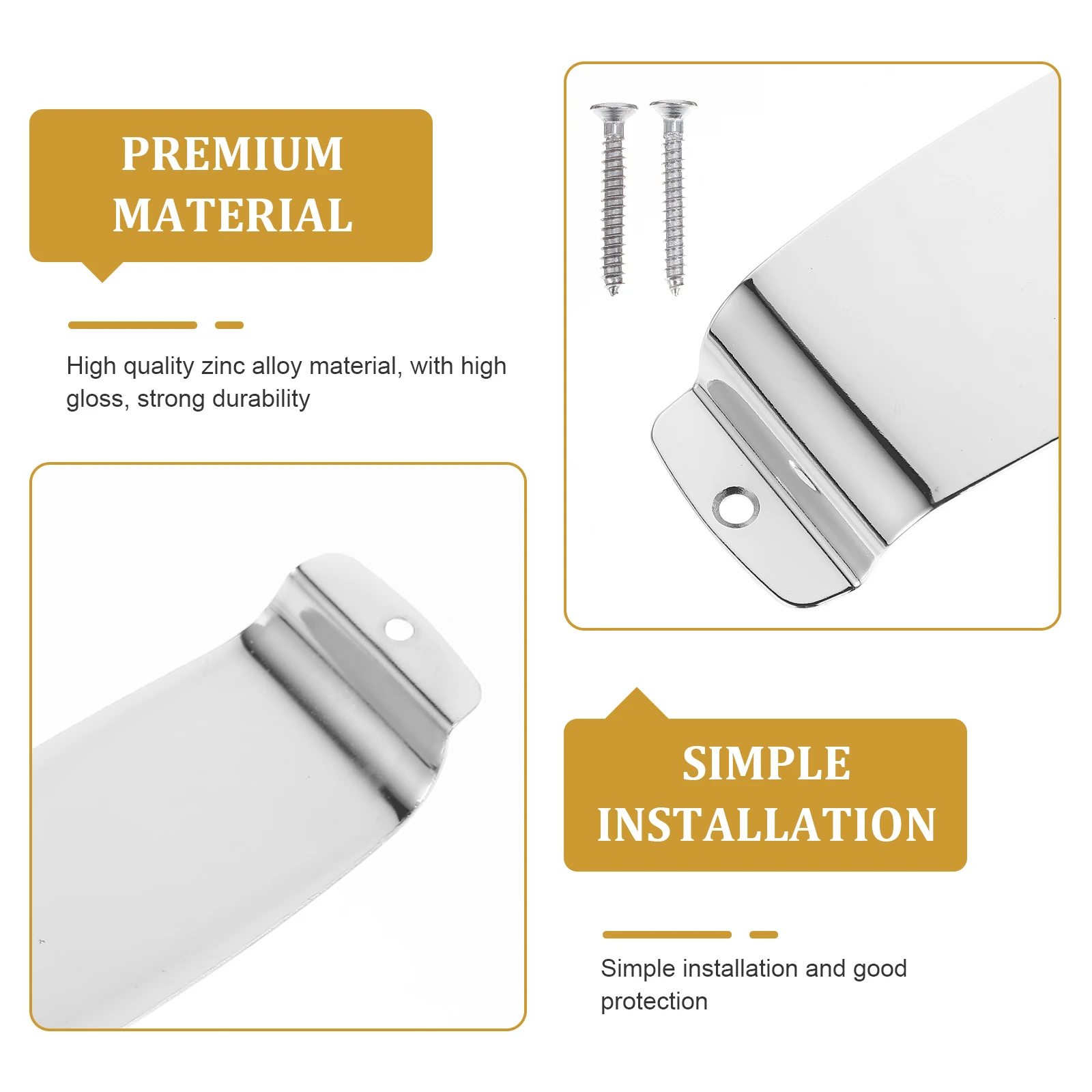 

Bass Pickup Covers Protection Guitar Accessories Zinc Alloy Protective Pretty Silver Practical