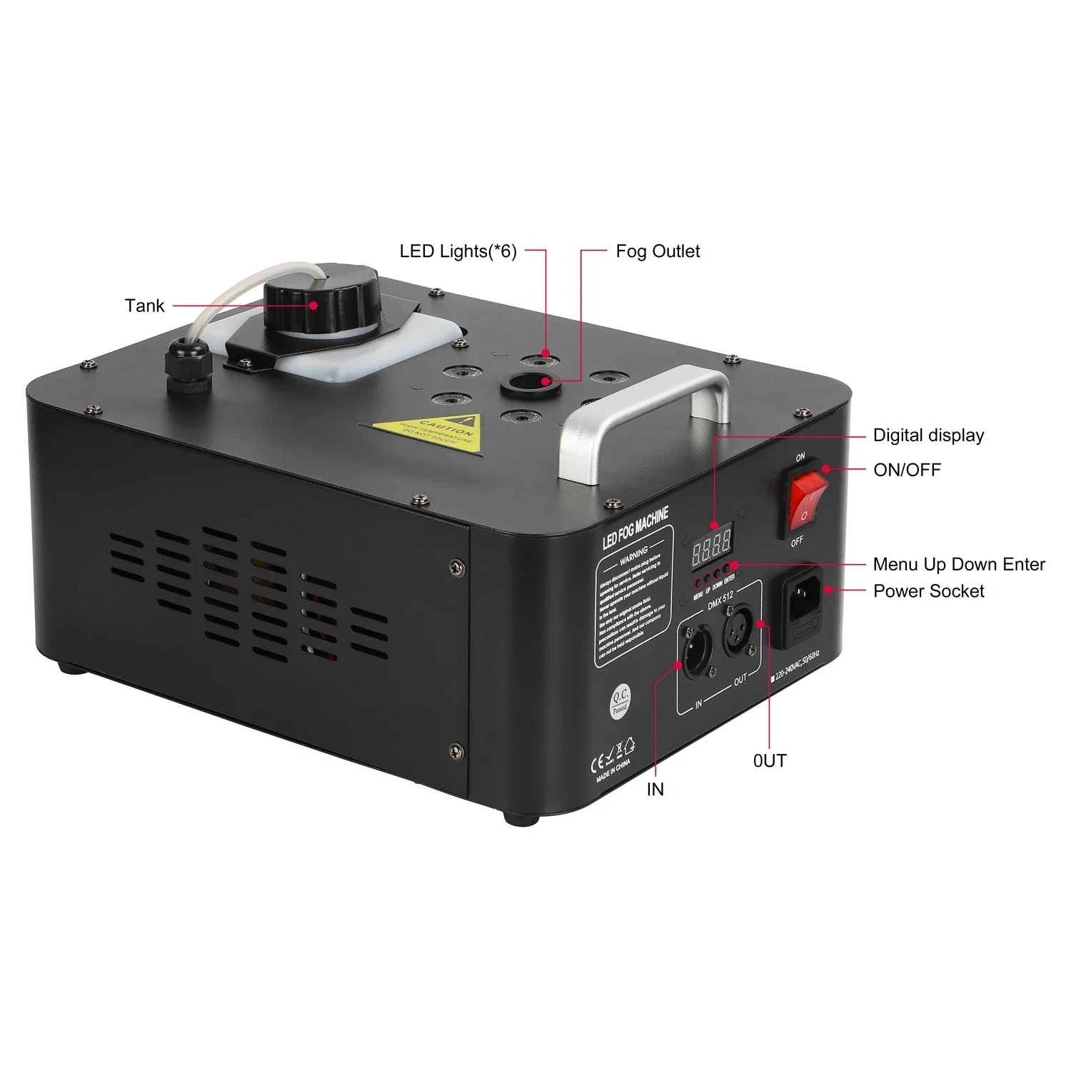 900W Rgb Led Mistmachine Voor Podiumlicht Met Afstandsbediening Dj Rookmachine