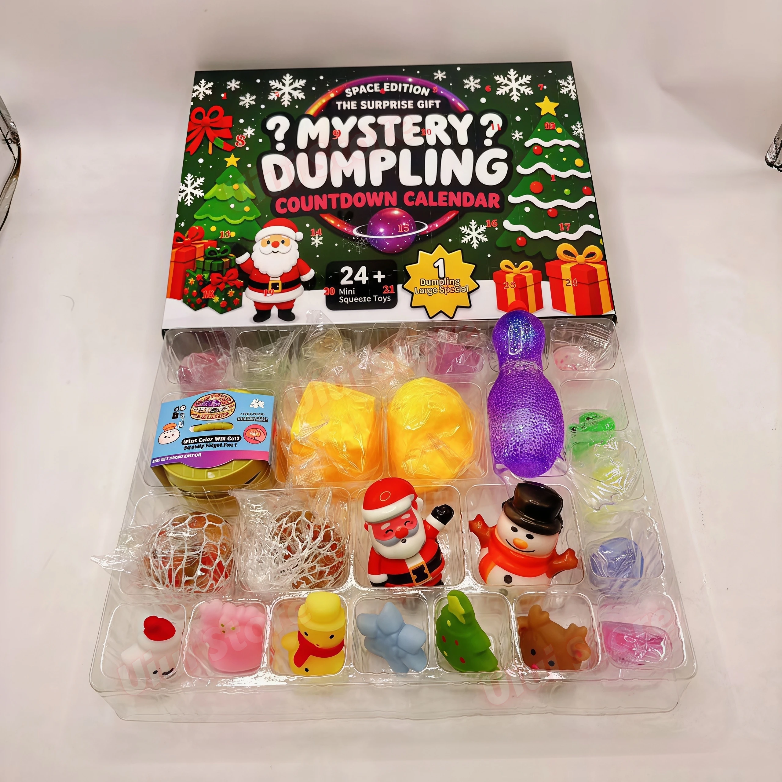 Weihnachts-Squishy-Adventskalender 2026 24-Tage-Countdown Dumpling Squishy Stressabbau Fidget Heimdekoration Überraschungsgeschenkbox – Detail 3