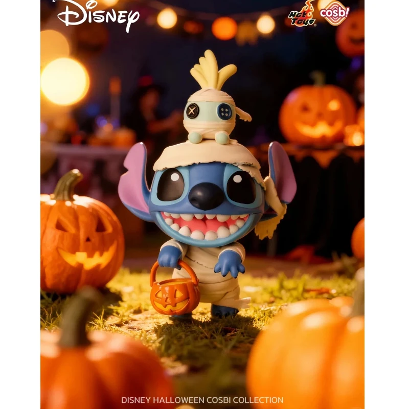 

Authentic Disney Pumpkin Party Series Cosbi Blind Box Donald Duck Mickey Mouse Collectible Figurines Model Mystery Box Gift