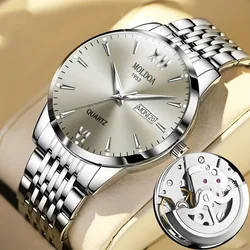 Men's Watch Night Glow Calendar Week Business Fashion Trend Steel Band Quartz Watch