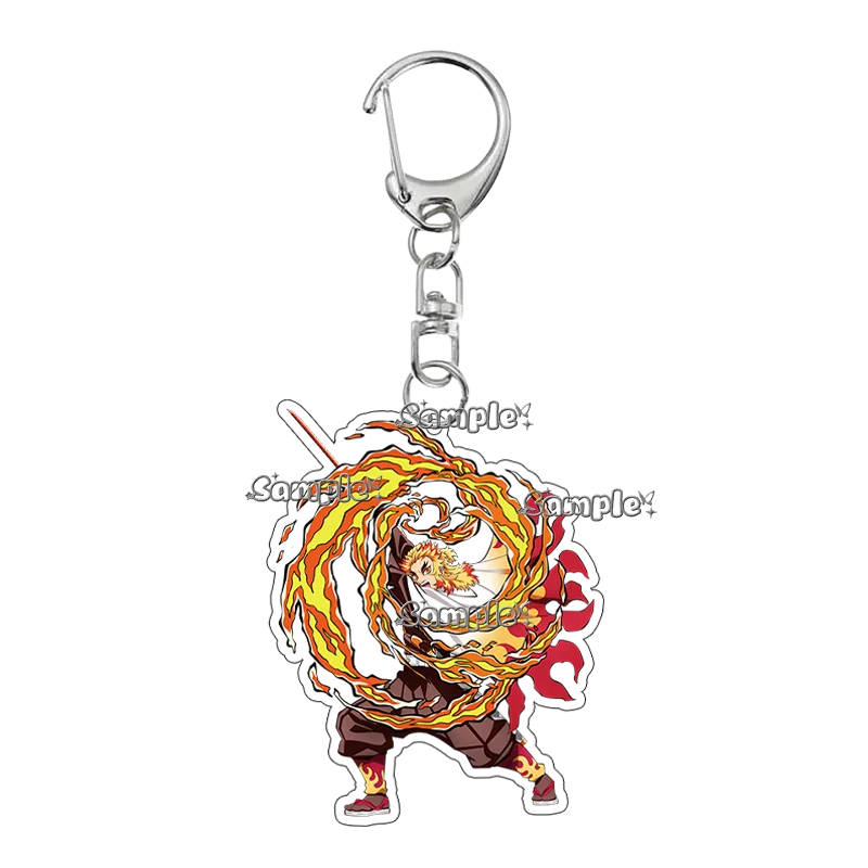 Anime Zenitsu Rengoku Keychain Acrylic Accessory