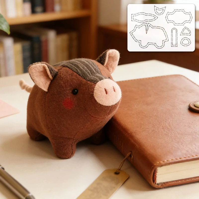 YOMDID 1pc Adorable Pig Sewing Quilting Soft Template DIY Pig Pattern PET Quilting Template, Pattern Transfer Tool view 3