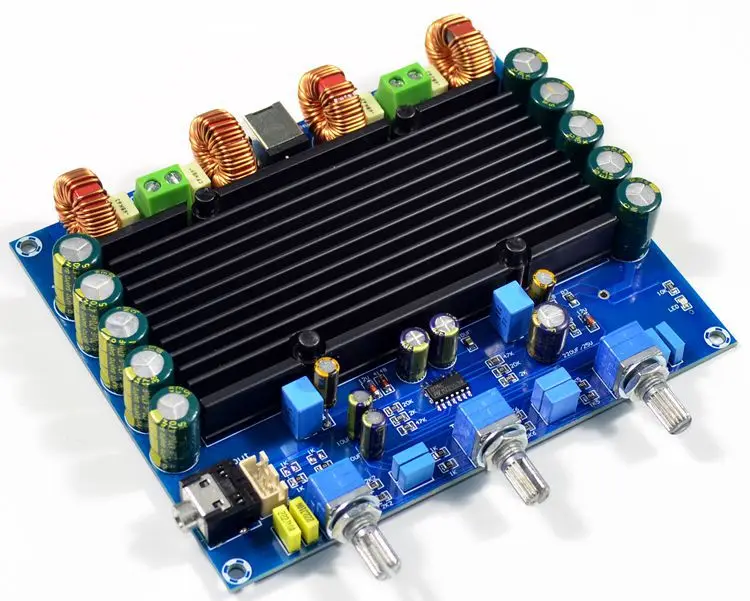 TPA3116 dual-chip 100W * 2 digital power amplifier board, large heat dissipation deluxe version