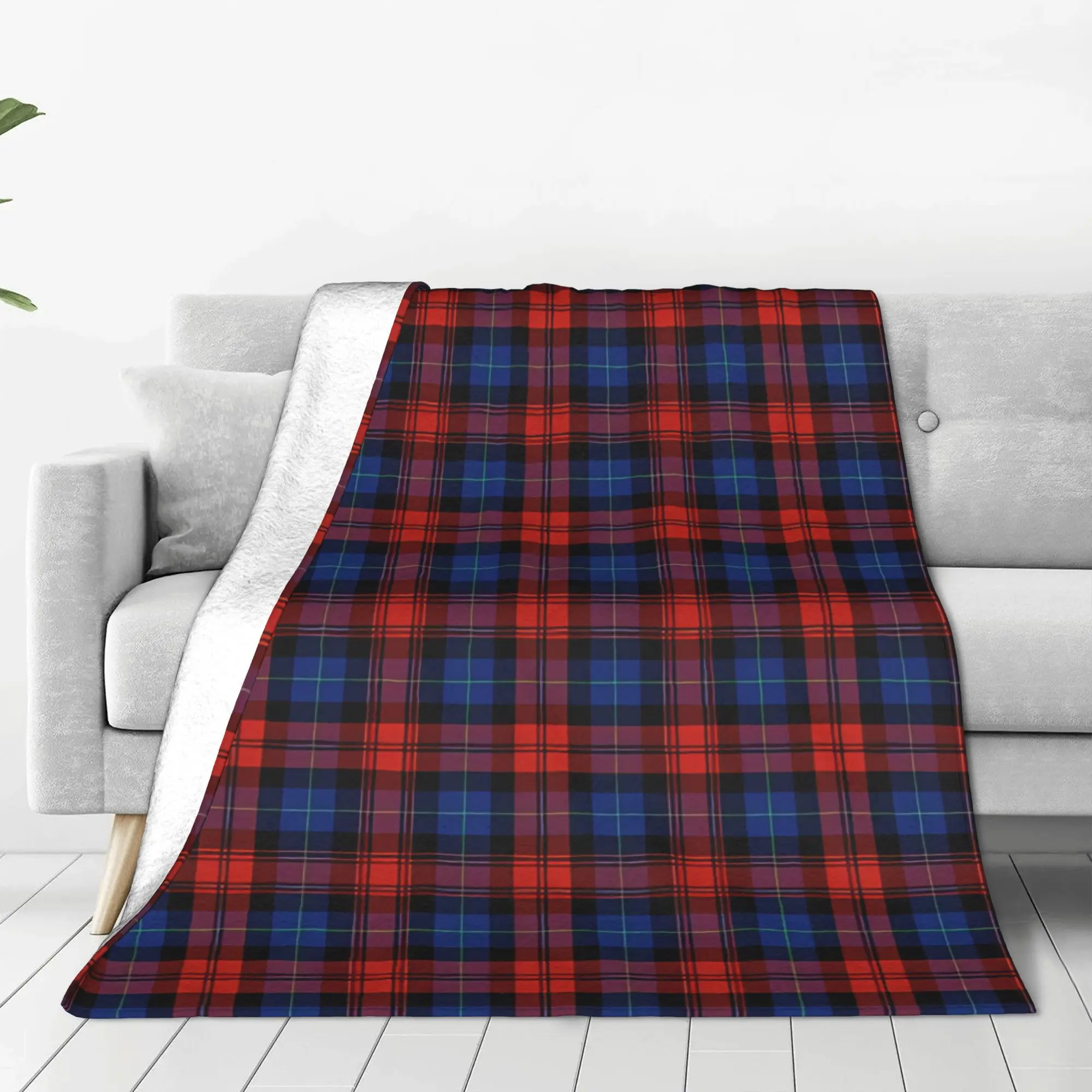 1PC Home Cutecore MacGillivray Tartan  Scots Style Blanket Super Cosy Plush Home Living Room Sofa Halloween