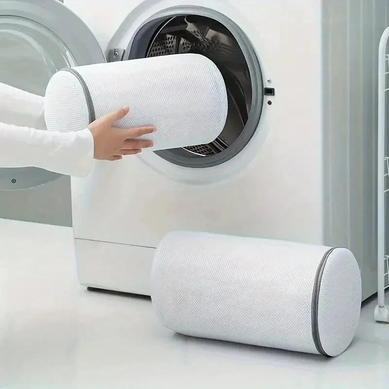 1pcs Cylindrical Shoe Wash Bag for Washing Machine Anti-Deformation Laundry Shoe Bag Multi-Purpose Travel Shoe Storage Organizer