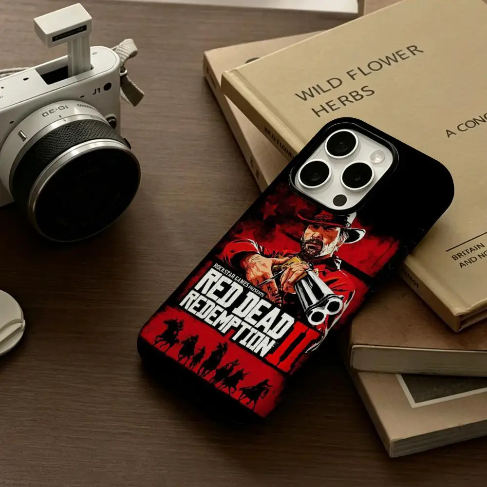 Coque de téléphone motif Redemptions 2 tendance pour iPhone 17 16e 16 15 14 13 12 Pro Max Plus XS