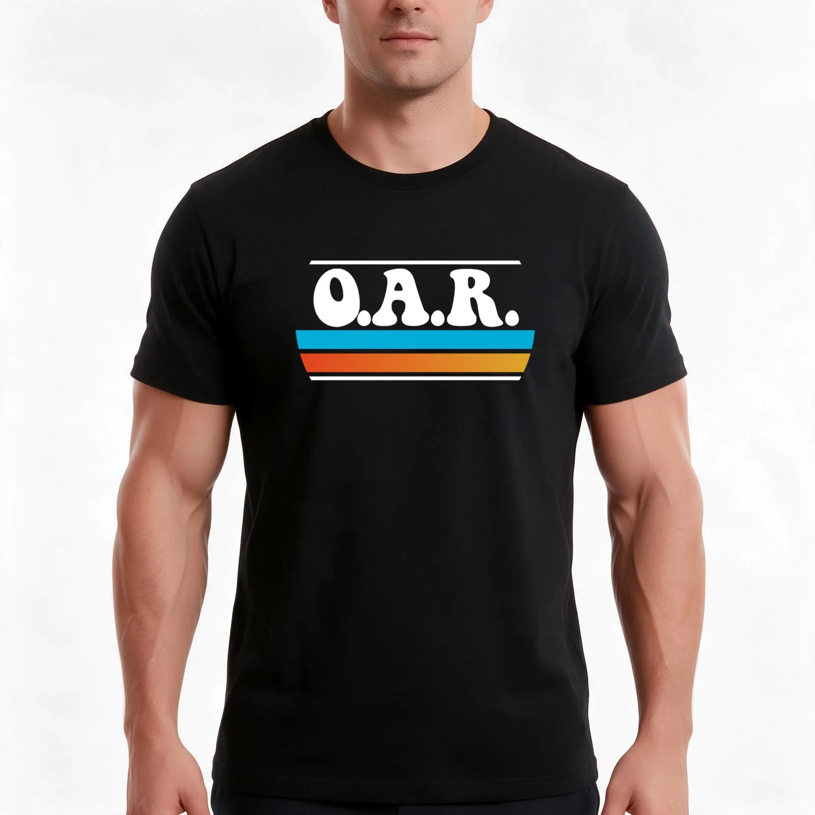O.A.R. Band Art Drawing T-Shirt, Summer Casual Cotton Tee, Oversized Streetwear Tops, Vintage Graphic Print, Unisex Men Women