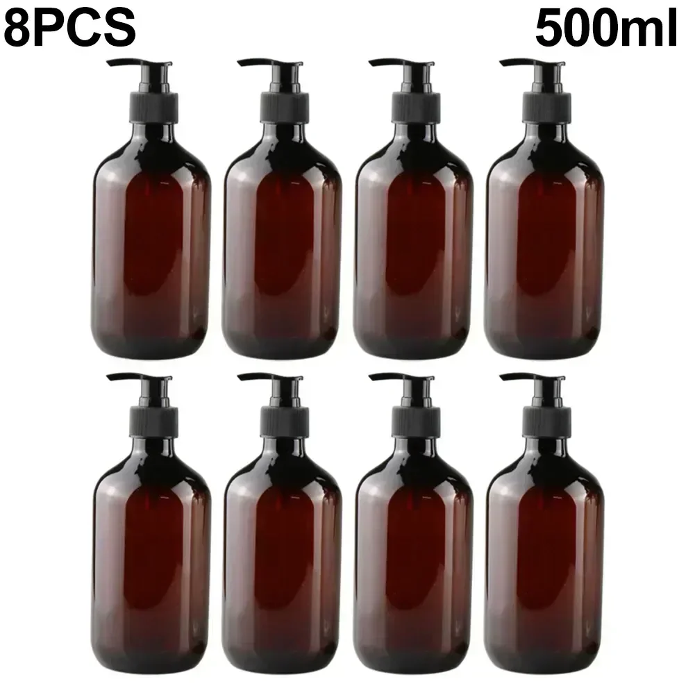 

Pump With Shampoo Container Soap Shower 500ml Bathroom Hand Dispenser Gel Accessories Bottle PET Refillable Lotion