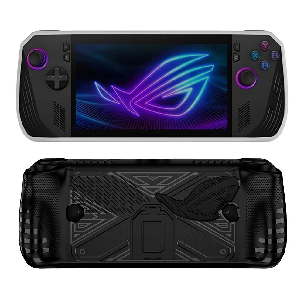 ل ASUS ROG ALLY X لعبة وحدة التحكم الغطاء الواقي مع قوس لينة واقية غطاء المضادة للخدش حافظة من البولي يوريثان لعبة الملحقات