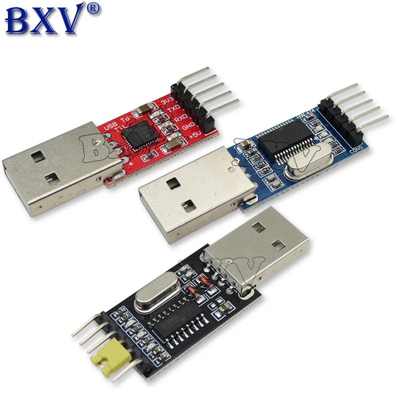 3PCS/LOT =1PCS PL2303HX+1PCS CP2102+1PCS CH340G USB TO TTL For Arduino PL2303 CP2102 5Pin USB To UART TTL Module Board BXV