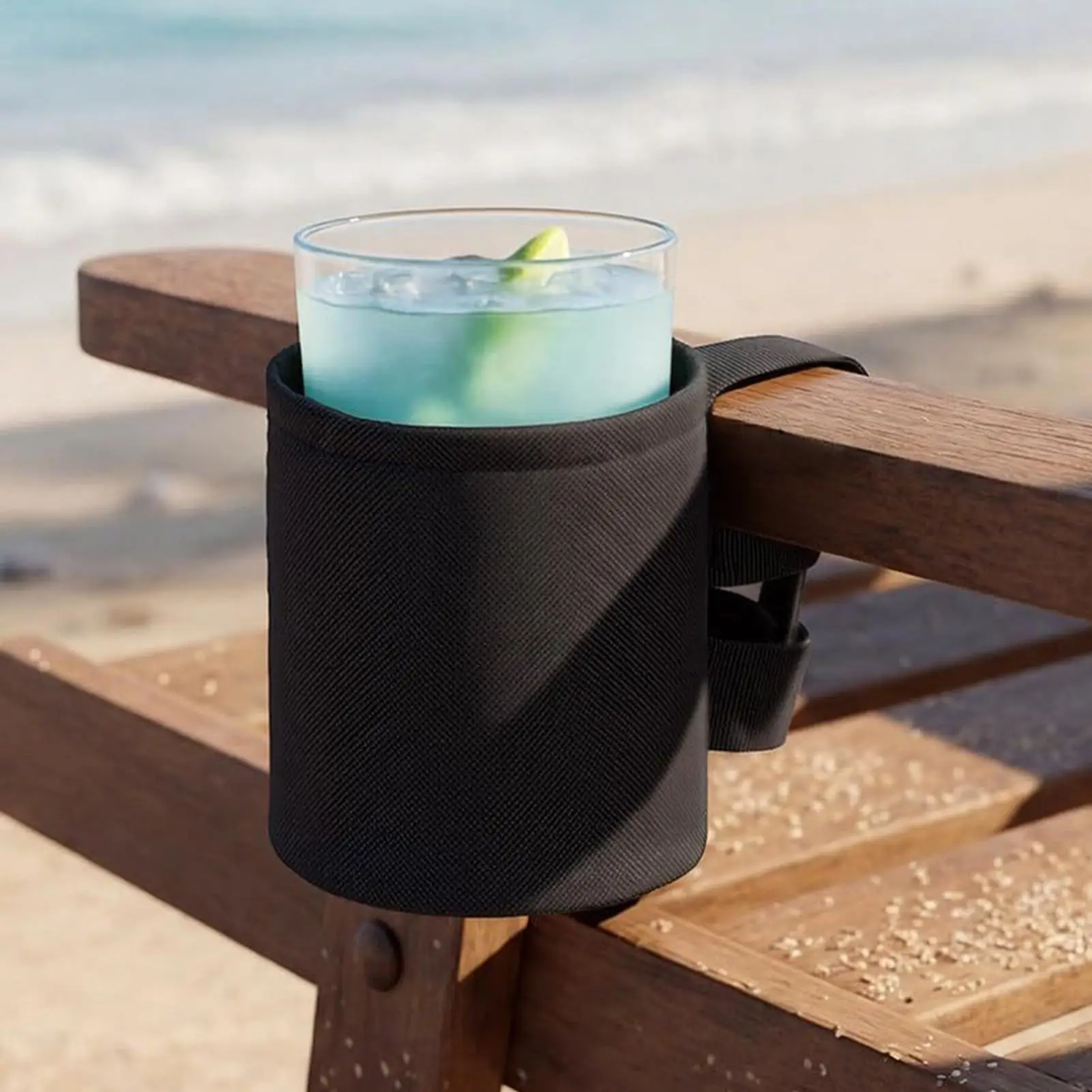 Chair Cup Holder 600D Oxford Cloth Drink Organizer Lawn Chair Cup Holder for Lawn Fishing Patio Outdoor Water Bottle Pool